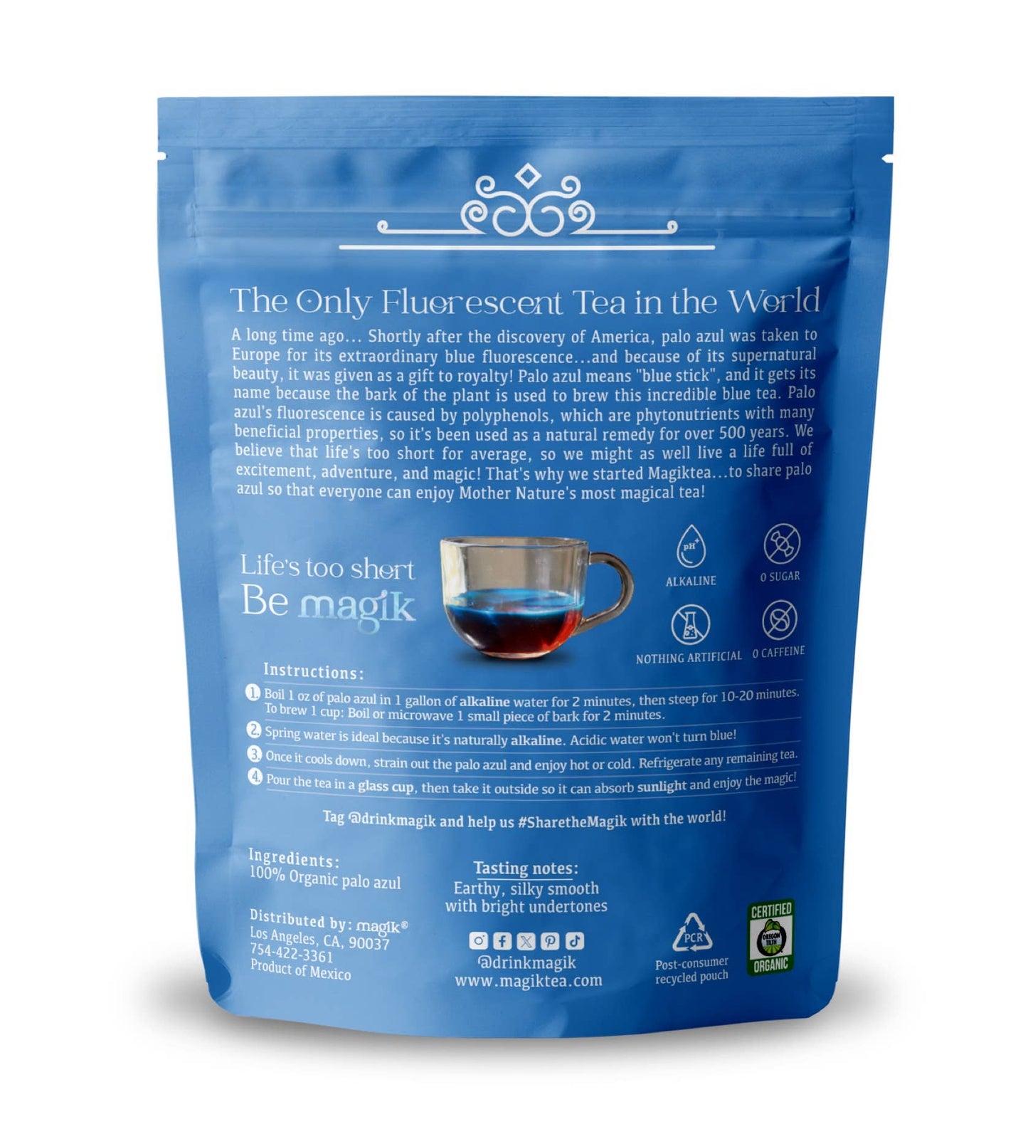 Magiktea Palo Azul - USDA Organic Certified - 2 oz (30 cups)