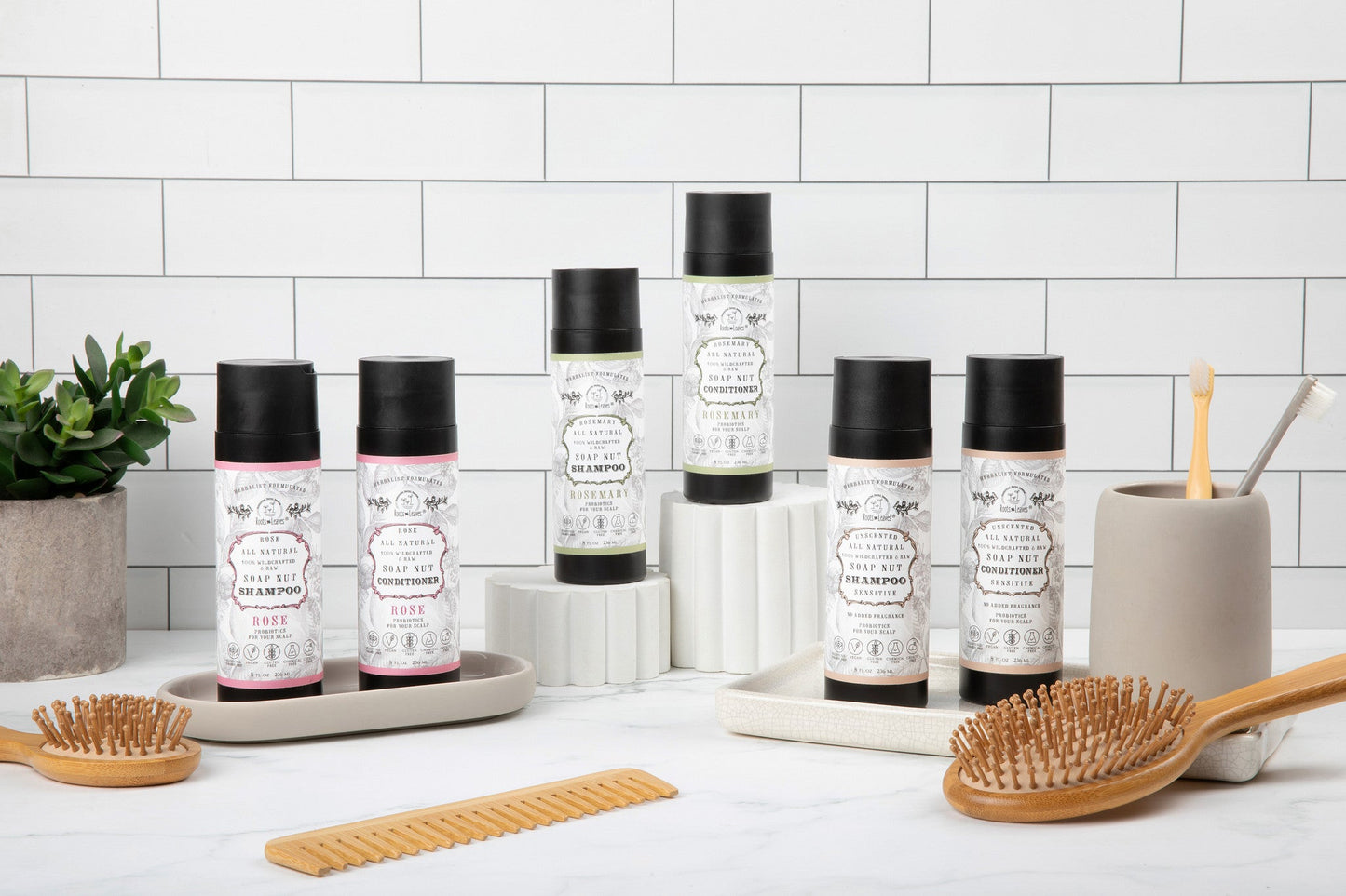 All Natural Soapnut CONDITIONER - ROSE- wild fermented probiotics for your scalp