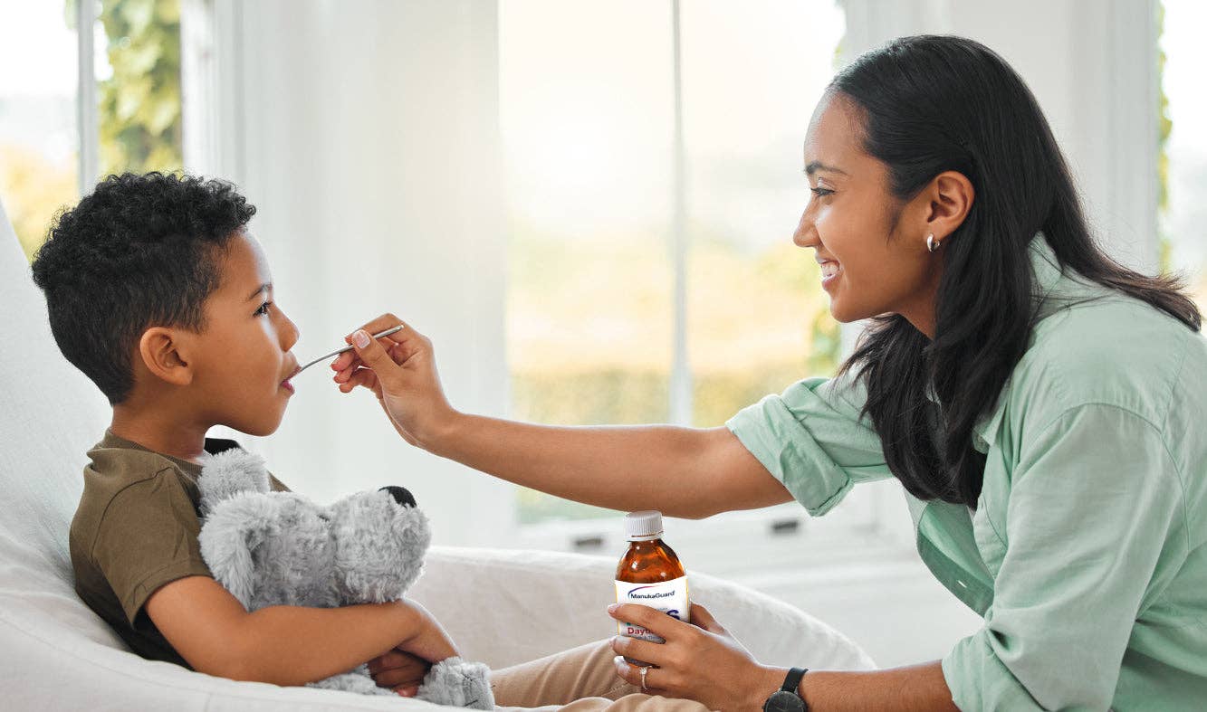 Kids Nighttime Cough & Throat Syrup, Mānuka Honey