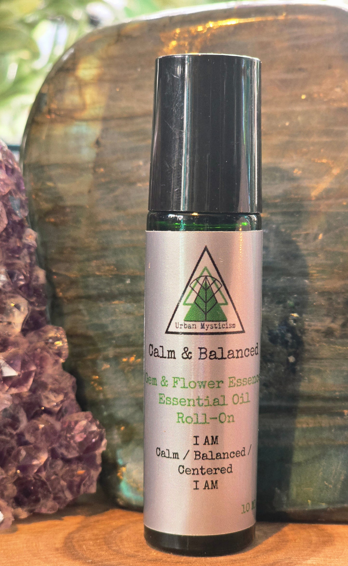 Calm & Balanced - Aromatherapy Gem/ Flower Essence Essential Oil Rollerball