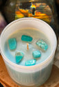 Once In a Blue Moon - Crystal infused Coconut Wax Candle
