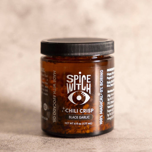 Chili Crisp- Black Garlic- Spicy Umami Condiment And Cooking Oil