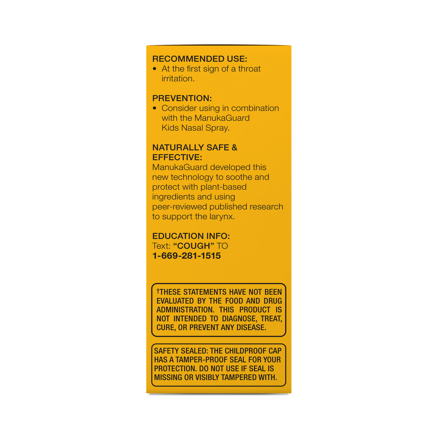 Kids Nighttime Cough & Throat Syrup, Mānuka Honey