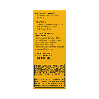Kids Nighttime Cough & Throat Syrup, Mānuka Honey