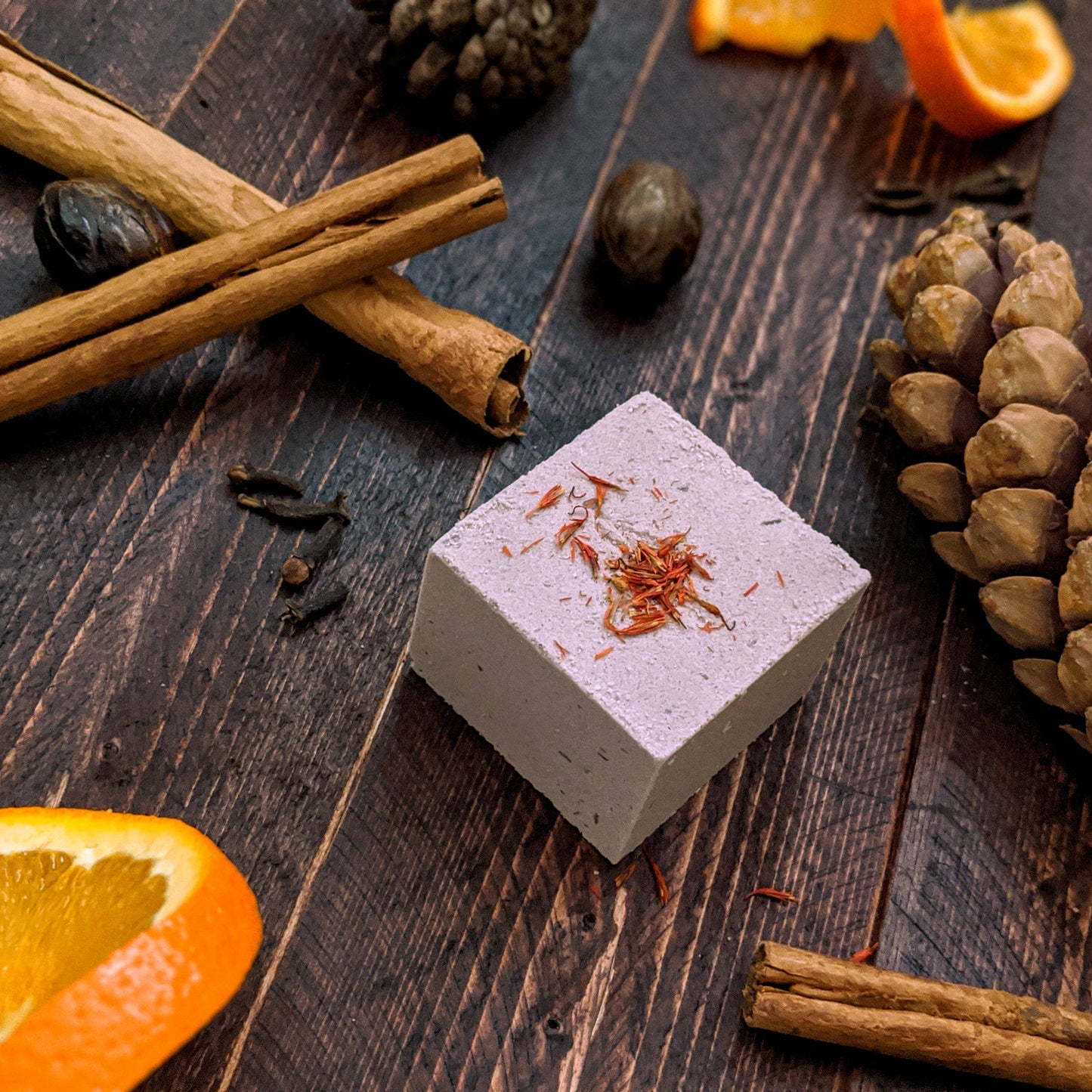 Herbal-Infused Spiced Wine Bath Bomb