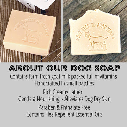 Dog Shampoo Goat Milk Bar Soap Natural Flea Repellent