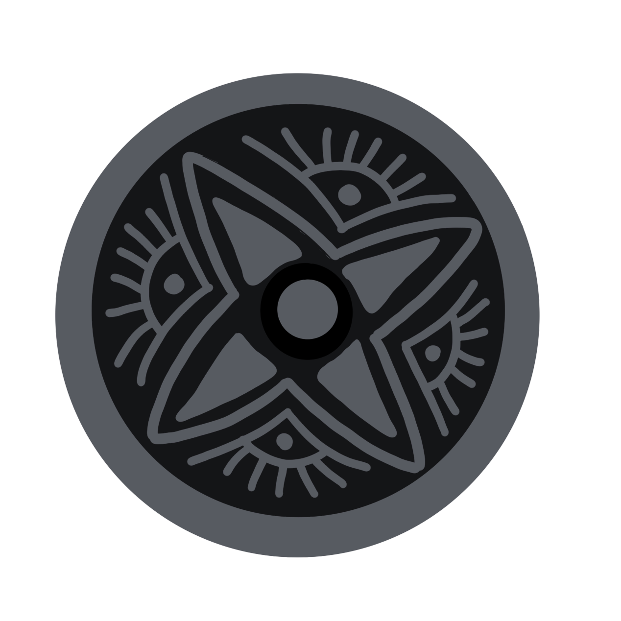 Chulucanas Ceramic Incense Holder Black Matte