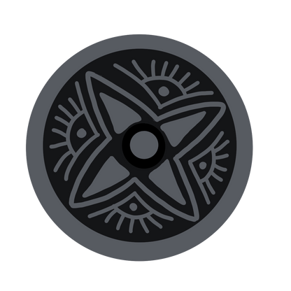 Chulucanas Ceramic Incense Holder Black Matte