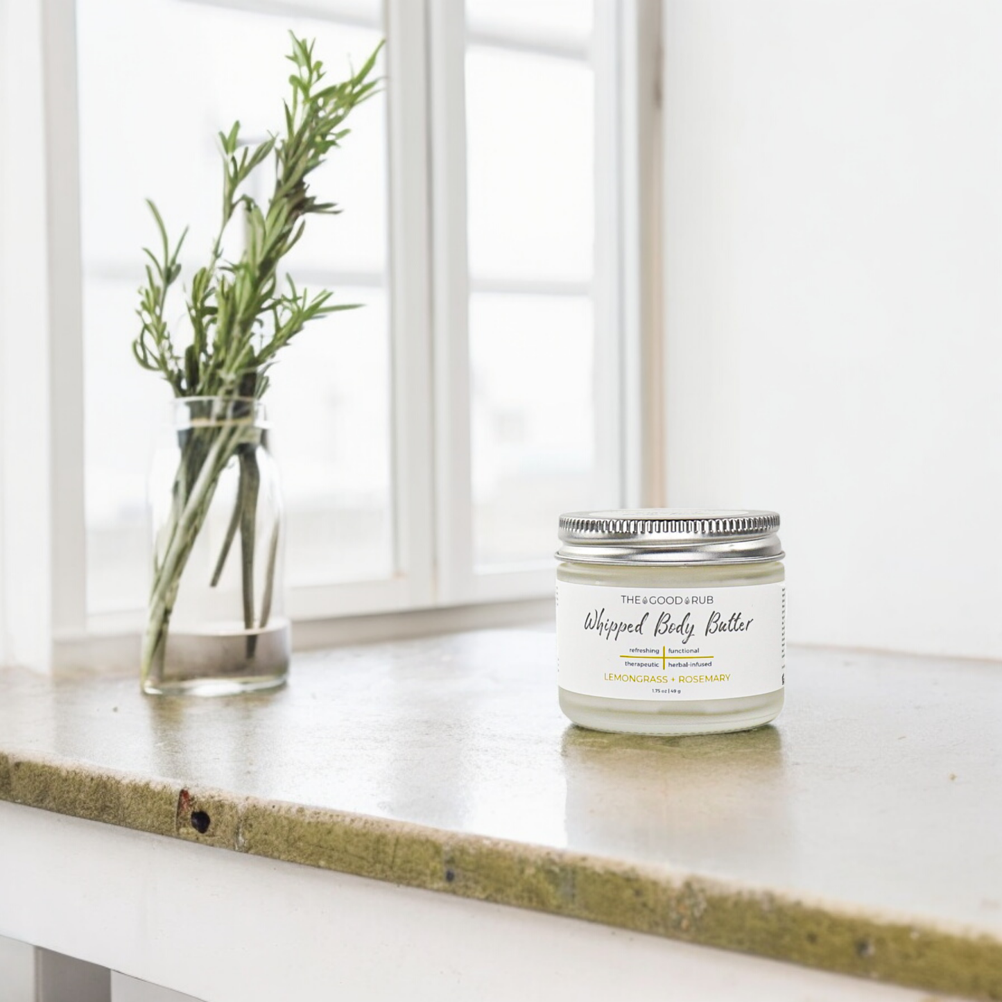 Lemongrass + Rosemary Whipped Body Butter