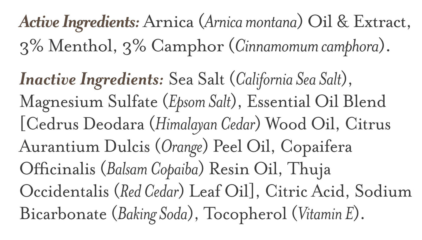 Bath Salt Soak Therapeutic Foaming Coastal Cedar