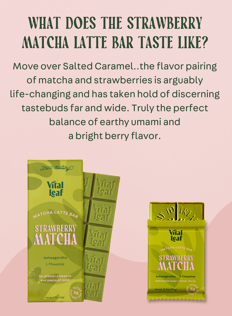 Matcha Chocolate Bar to Ease Stress + Boost Focus