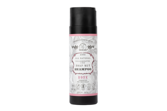 All Natural Soapnut SHAMPOO - ROSE- wild fermented probiotics for your scalp