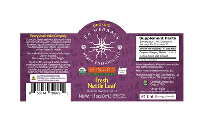 organic single-herb tincture of fresh Nettle Leaf