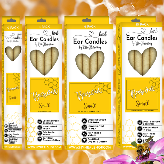 Unscented Beeswax Ear Candles by Doc Harmony 4 ct.