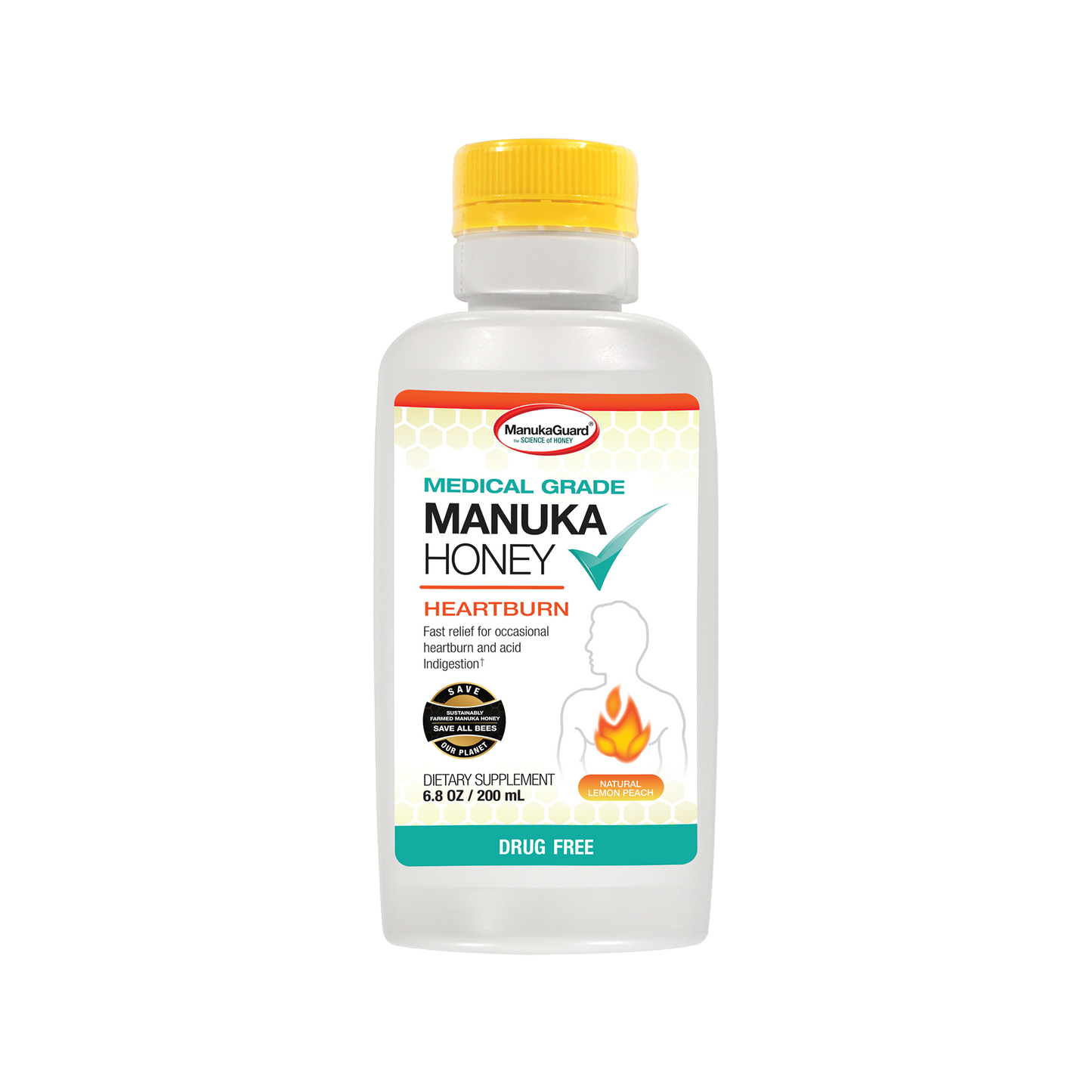 Heartburn Support, Lemon Peach