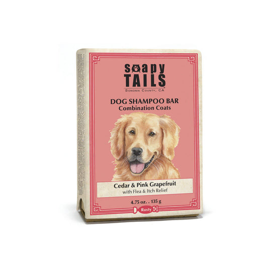 Dog Shampoo Bar Cedar & Pink Grapefruit - Combination Coats