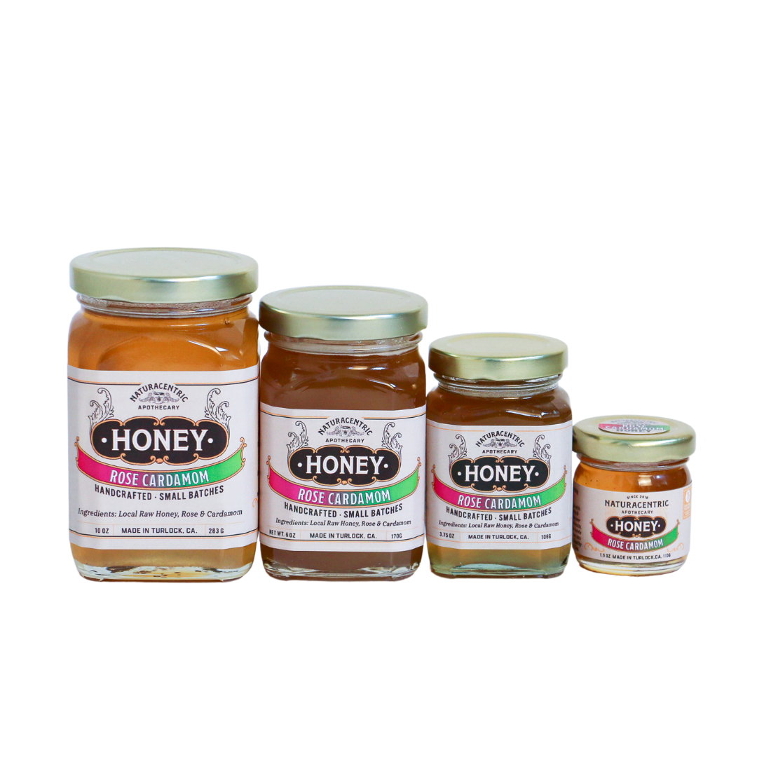 Rose Cardamom Infused Honey