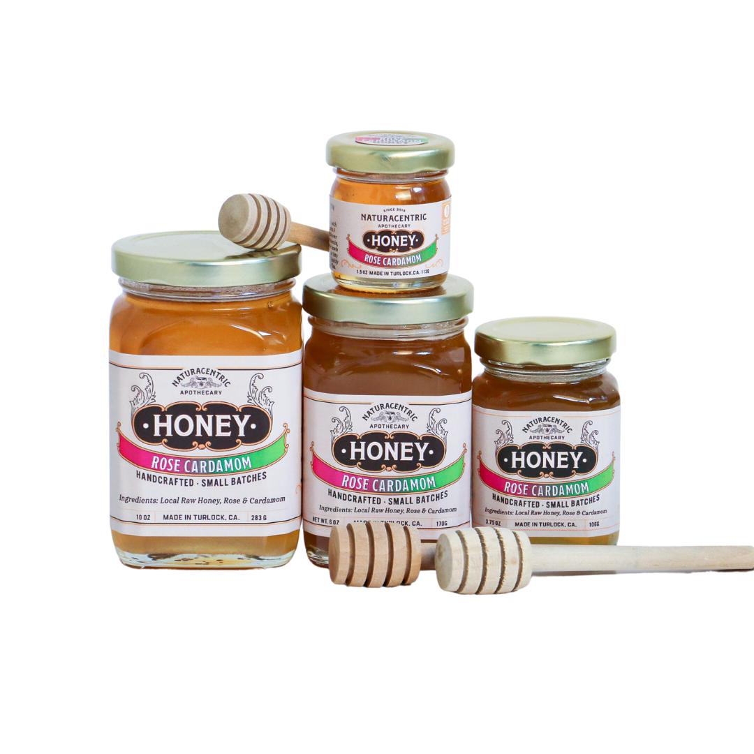 Rose Cardamom Infused Honey