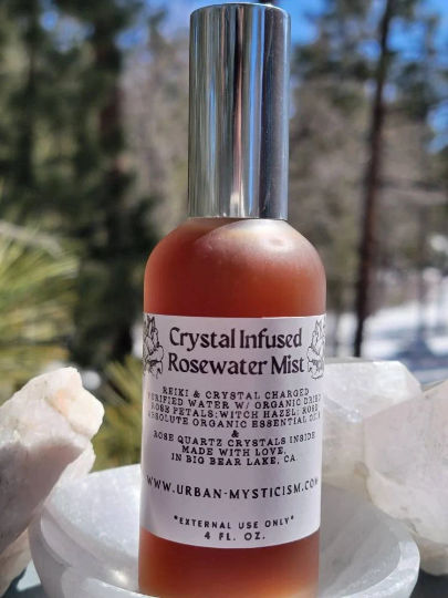 Crystal Infused Rosewater Mist